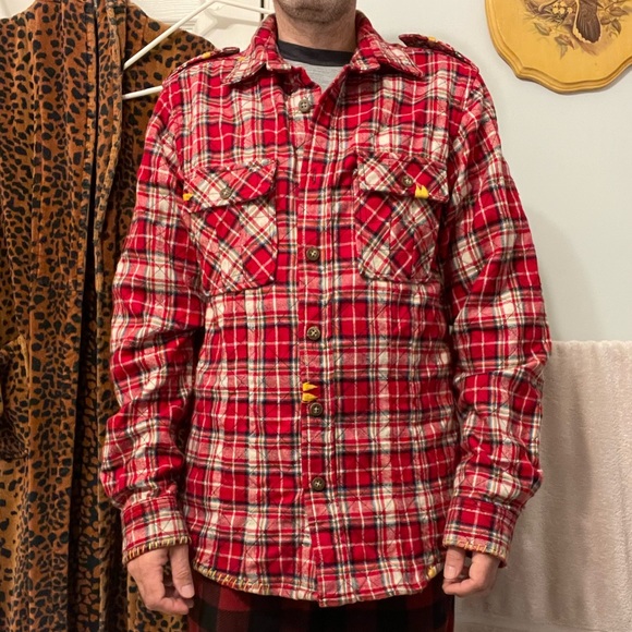 PRPS heavy quilted/padded flannel, sz M-L (see description) Badass! - Picture 5 of 17